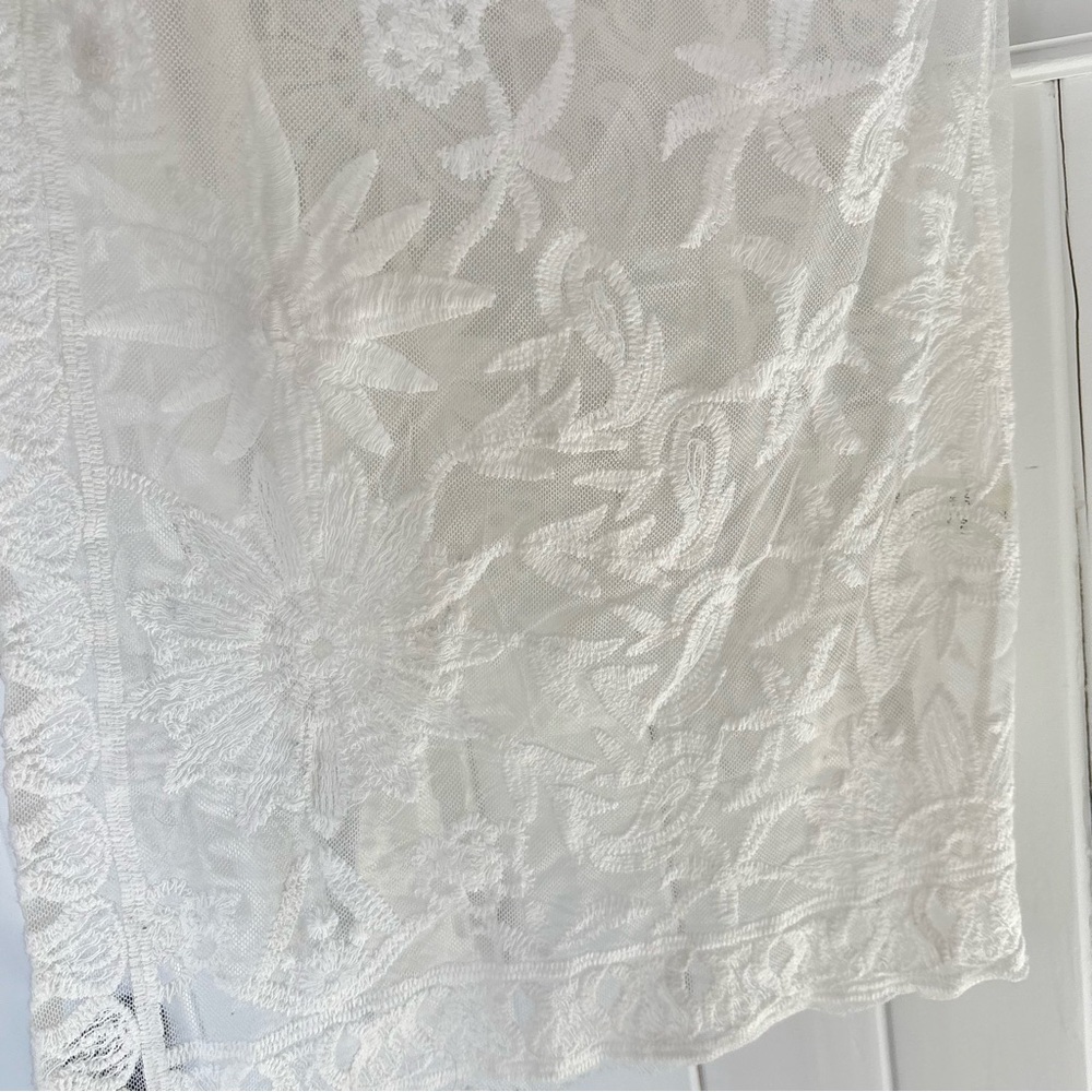 Sundance White Lace Duster Kimono Cardigan Size 2XL -Beach Boho Wedding - Picture 10 of 16